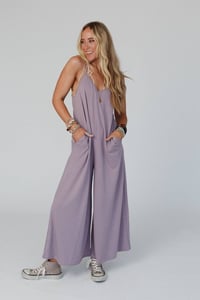 Image 4 of Oasis Wide Leg Jumpsuit- Dusty Mauve