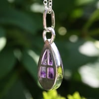 Image 4 of Amethyst Window Pendant Necklace