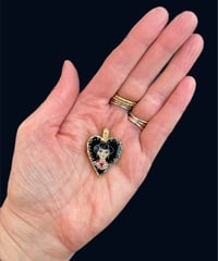 Image 4 of Heart Shaped Tattooed Lady Pendant 