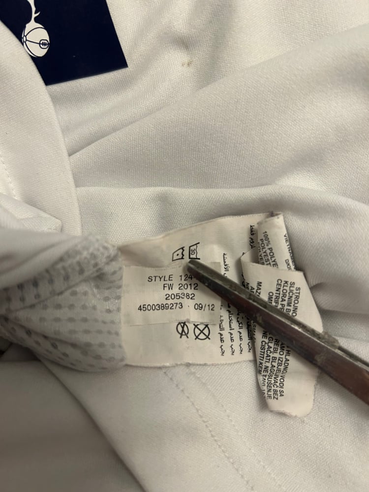 Image of Tottenham Hotspur “BALE 11” 2012/13 Home Cup Shirt + patches  (M) 