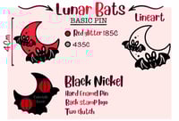 Image 2 of PREORDER Lunar Bats Pin