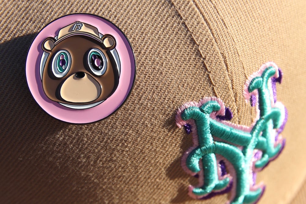 Image of Bear Pin - Spumoni Storm Pink