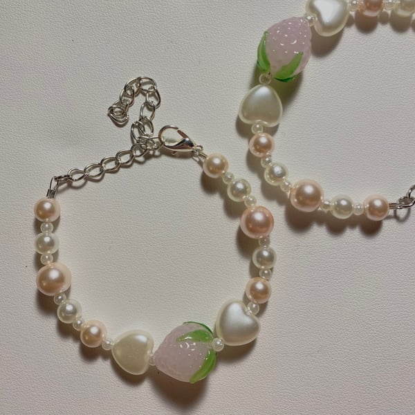 Image of Strawberry shortcake bracelet 🍰