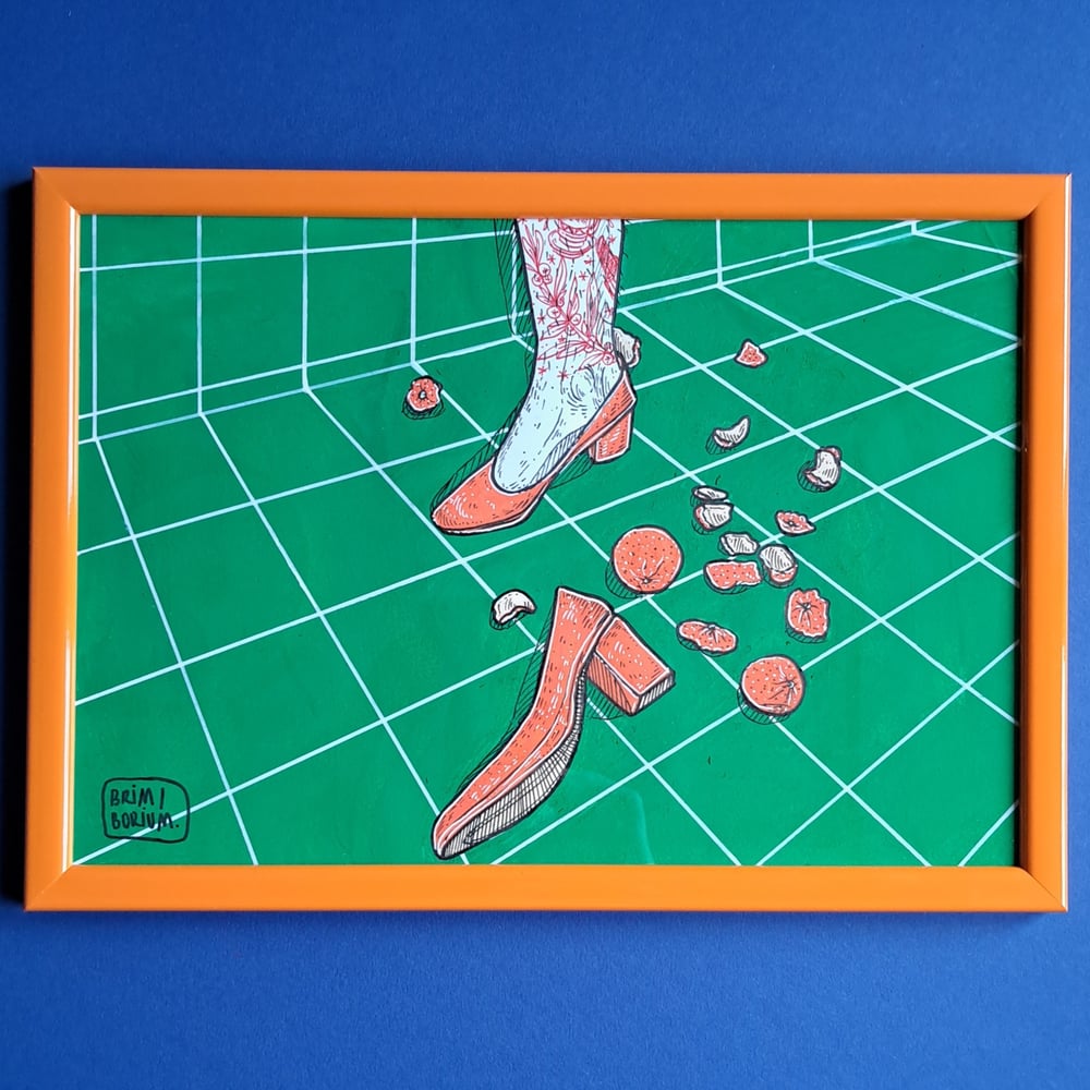 'ORANGEN II' original illustration (A4, frame incl.)