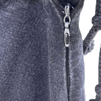 Image 6 of Black Patchwork Cotton Boho Tired Midi Skirt - by Bird - Size M