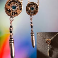 Winchester bullet necklace with Swarovski Crystal