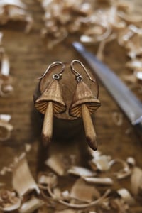Image 3 of Mushroom Earrings.