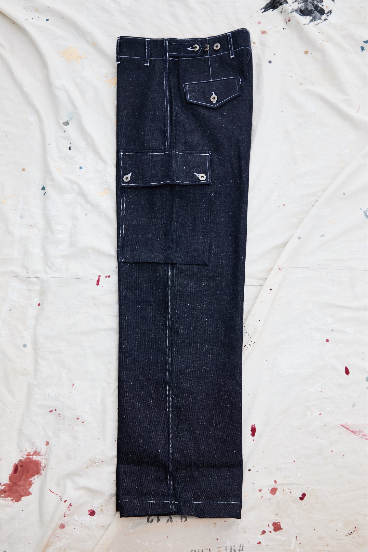 Image of Konin pant- speckle (12 oz Indigo)