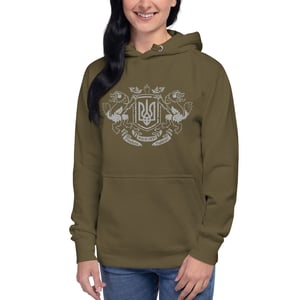 Image of Wolverine Ukraine crest hoodie silver