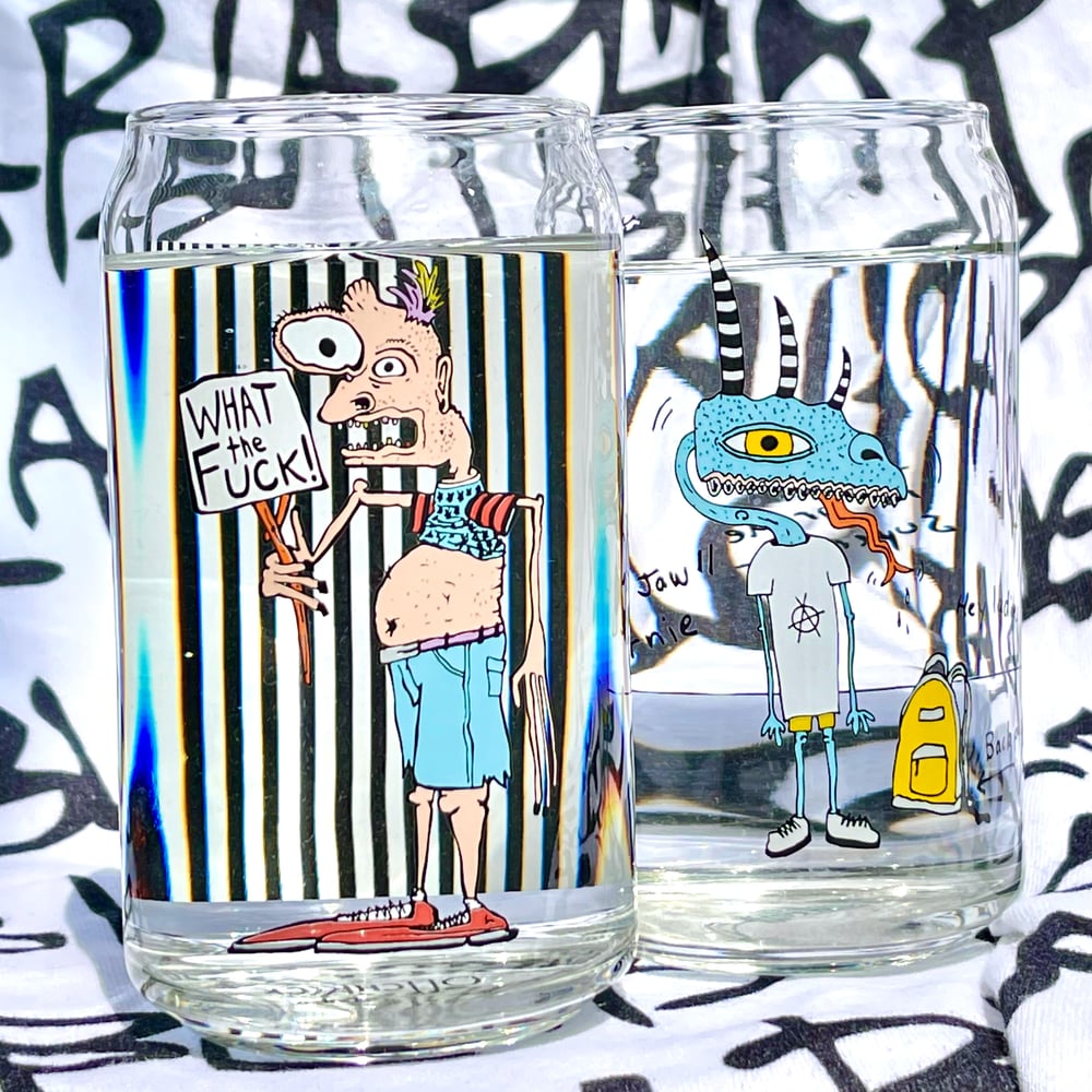 Image of WTF x Top Jaw Ernie 16 oz Bar Glass Set