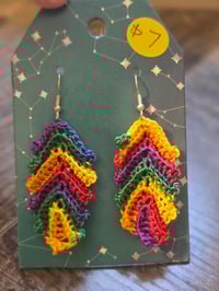 Rainbow leaf earrings