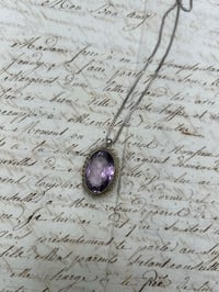 Image 3 of Superbe pendentif en argent massif, améthyste en filigrane d’argent plaqué or , XIXème siècle