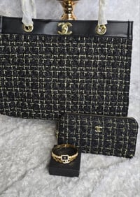 Image 1 of Black Coco Tote, wallet & 2 Bangles
