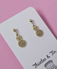 Image 2 of Filigree Snowman Mini Dangles