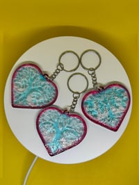 Tree Heart Keychains 