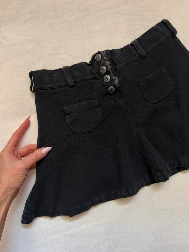 early Betsey Johnson pique cotton mini skater skirt 