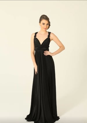 Image of Bandeau & Wrap infinity Dress. Black. Size S. By Tania Olsen.