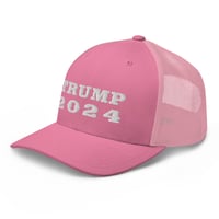Image 3 of Trump 2024 Pink - Trucker Cap from PatriotsCo.com