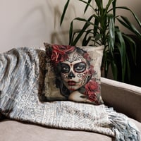 Image 4 of Sugar skull 1 Basic Pillow