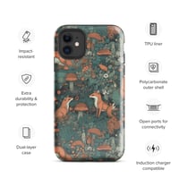 Image 2 of Boho Nature Cottagecore Inspired Fox Among Mushrooms Tough Case for iPhone®