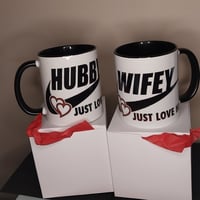 Image 3 of Hubby & Wifey just love her or him mug 