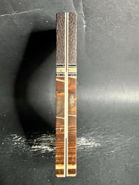 Image 4 of Copper Carbon Fiber & Mammoth Tusk Segmented Knife Scales 