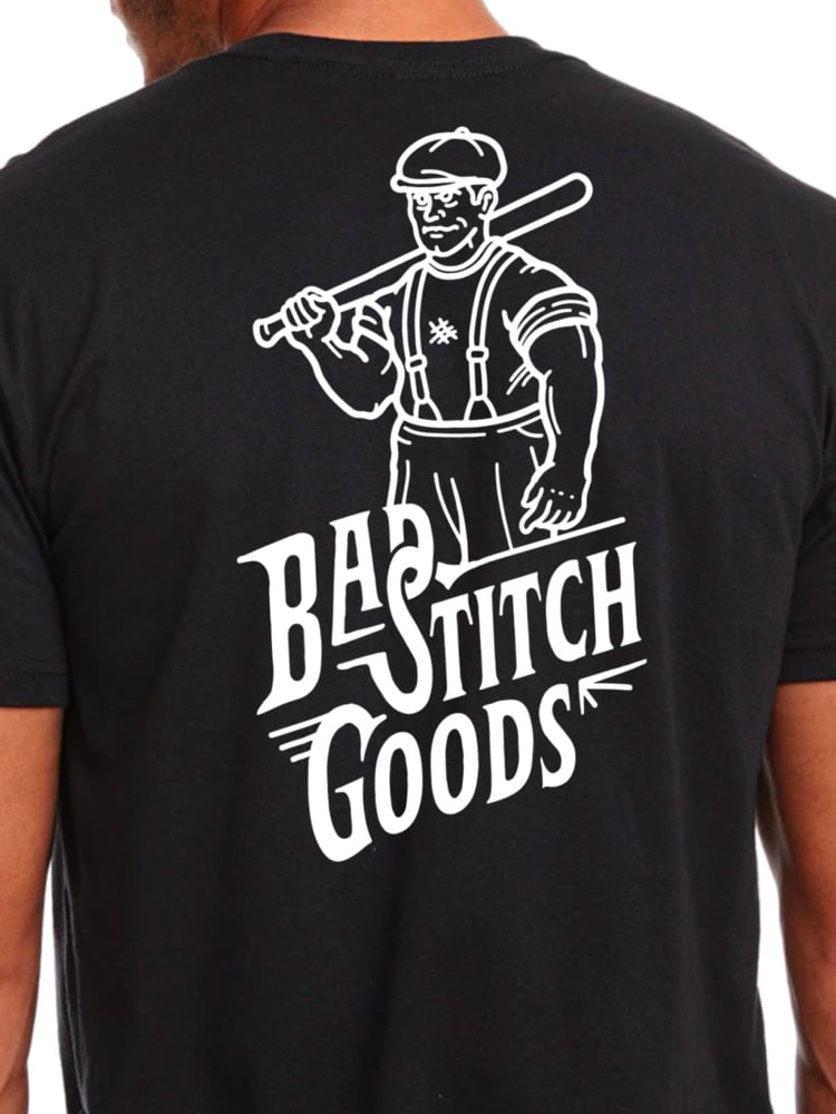 Image of BAD STITCH GOODS PINUP/BATTER BLACK/WHT 