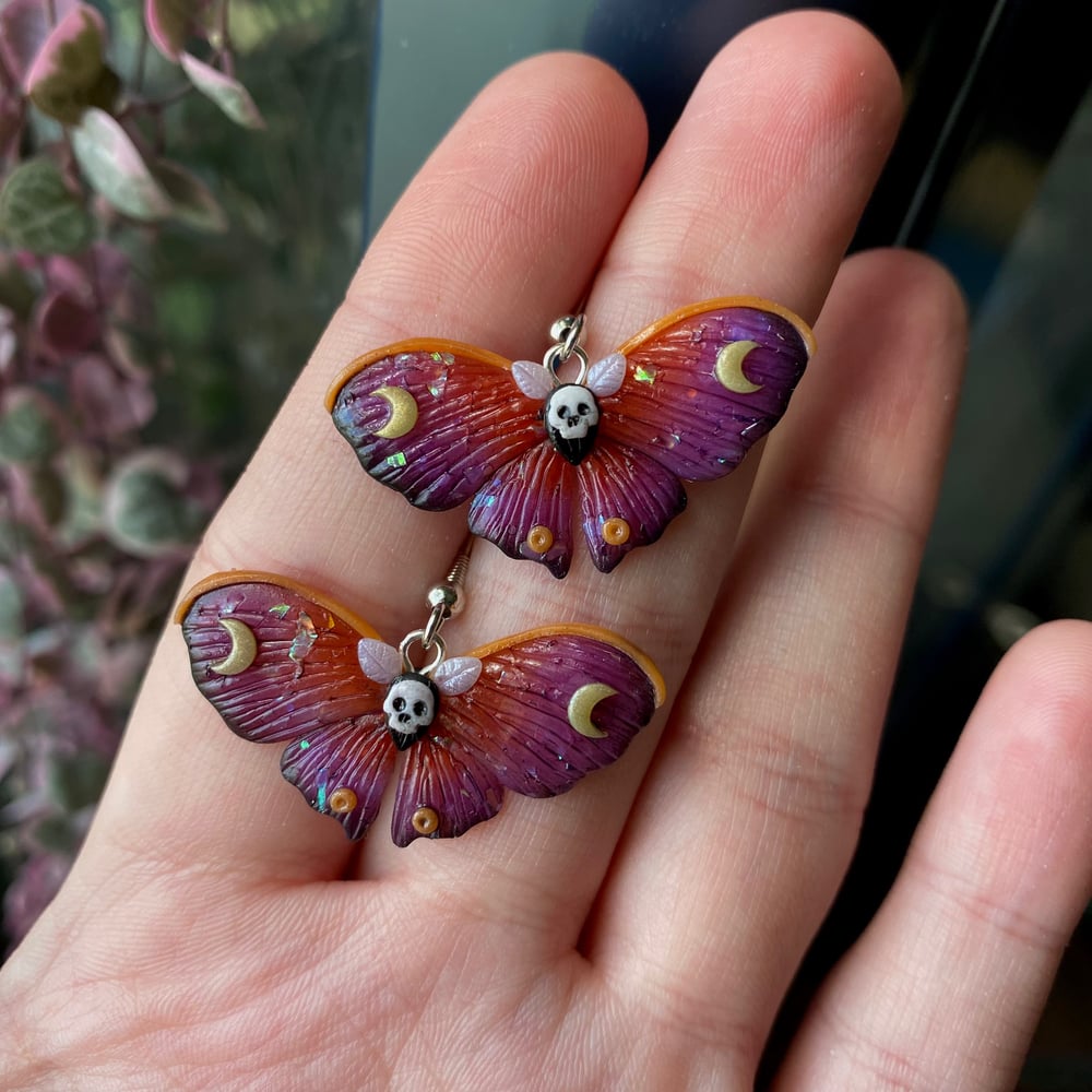 Image of Death's Head Moth Earrings