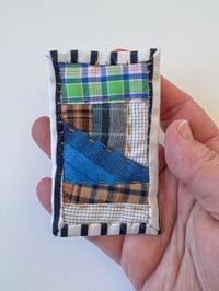 Image 2 of Business Card No. 4 - tiny art quilt 