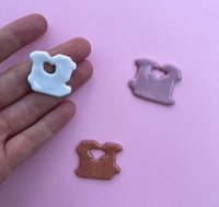 Image 1 of Fused glass bread clips (loose or as magnet)