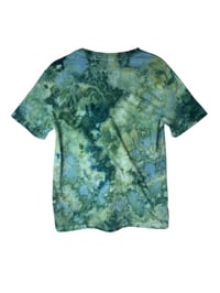 Image 7 of ♻️ UPCYCLED XS Adult (Kids XL 14/16) Graphic Tee in Mermaid Watercolor Ice Dye