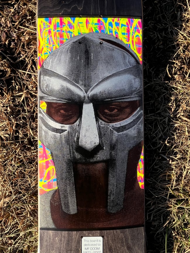 MF Doom - 1/1 chicken scratch skateboard