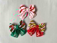 Image 1 of Candy Cane Sailor Bow / Bow Tie