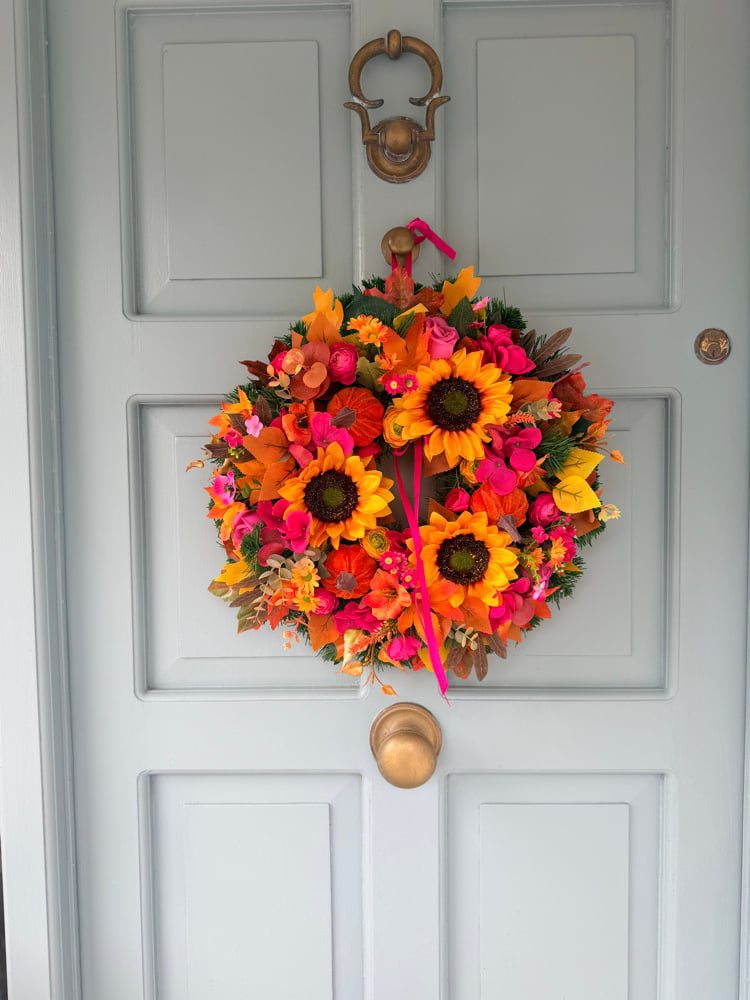 Image of 45cm Pink Sunflower Autumn 