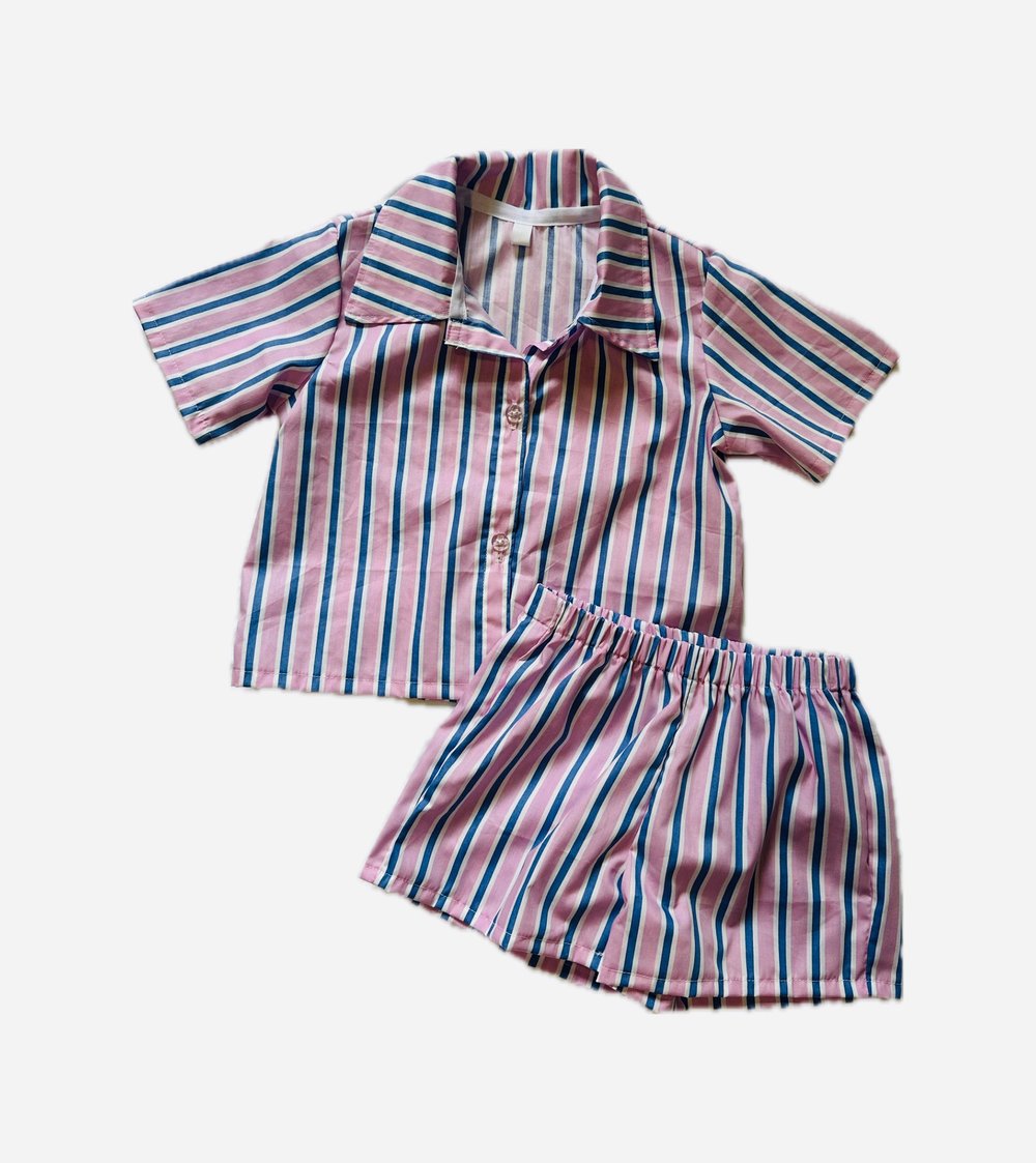 Image of Pink Stripe Matching Set