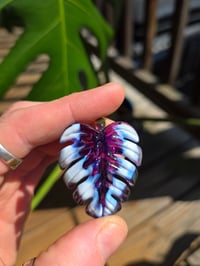 Image 1 of Purple variegated monstera pendant (uv reactive) 🌿