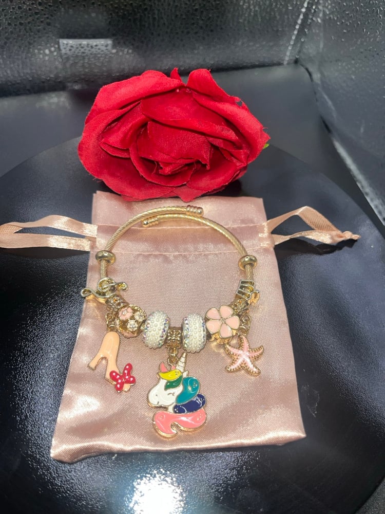 Image of unicorn gold bracelet 
