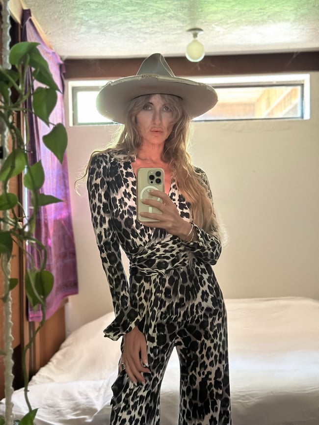 1970s Diane von Furstenberg leopard animal print wrap trouser set dress