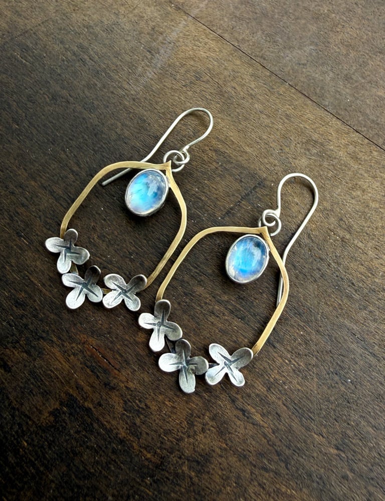 Image of Moonlight in Spring's Garden Lilac Earrings