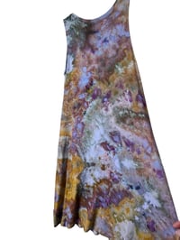 Image 7 of S Jersey Knit Pocket Tank Dress in Earthy Watercolors Ice Dye