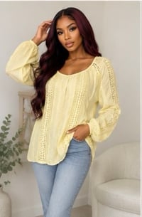Image 5 of New XL Sharagano Crochet top #1202*8