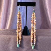 Image 1 of Pink Opal & Turquoise Earrings