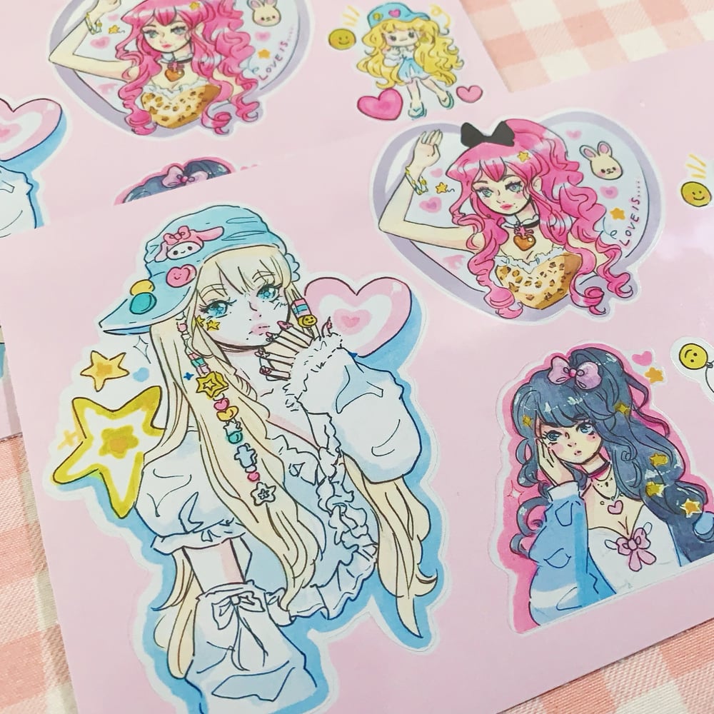 Image of Pink Fashion Sticker Sheet