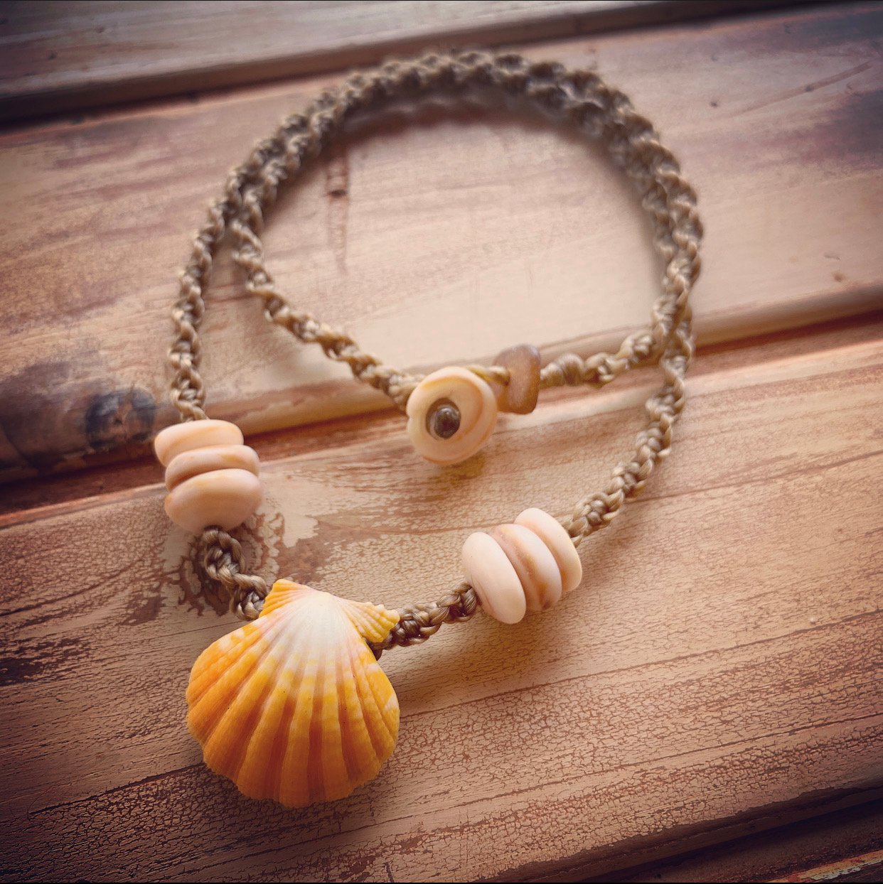 SOLD Sunrise Shell Necklaces
