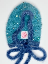 Image 4 of Sofie and Iris Turqoise and Dark Blue Beaded Bonnet