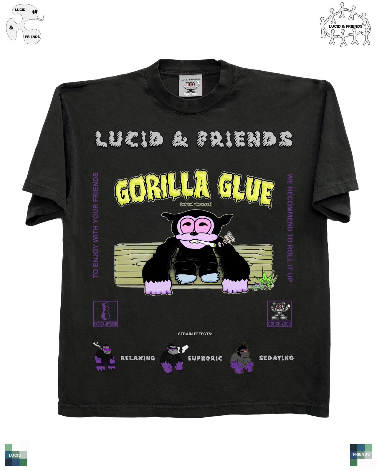 GORILLA GLUE TEE (BLACK) | LUCID 777