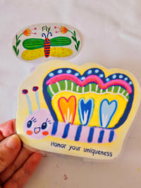 Image 4 of Butterfly bookmark and holographic sticker