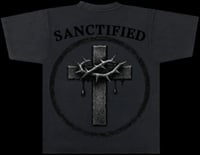 Image 2 of Grey Sanctified Hustle Tee