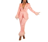 Image 3 of Elegant Fur Blazer And Pants Set