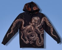 Image 1 of “OCTO MOMMY” BLEACH PAINTED PULLOVER HOODIE LARGE